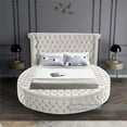 thumbnail image 6 of Meridian Furniture Luxus Cream Velvet Full Bed, 6 of 12