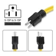 thumbnail image 4 of Cable de ExtensióN Macho Doble de Enchufe de 3 Clavijas de 2 Pies, Adaptador de Cable de 12 AWG 125 V NEMA 5-15P a 5-15P, RV, para Interruptor de Transferencia, 4 of 7