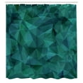 thumbnail image 2 of Ambesonne Abstract Shower Curtain, Geometric Print Triangle, 69"Wx84"L, Jade Green, 2 of 4