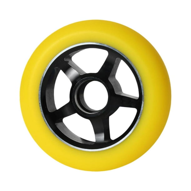Rueda para monopatín shamjiam 100 mm Amarillo Deslizamiento Suave y silencioso Resistente al Desgaste