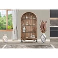 thumbnail image 2 of Pemberly Row Modern / Contemporary Glass Display Cabinet in Oak, 2 of 6