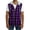 Purple#2, variant on Juesizh Sleeveless Shirts for Men Plus Size Hooded Button Vest Casual Fashion Plaid Print Patchwork Tank Tops, M-3XL