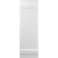 thumbnail image 5 of Ekena Millwork 17 1/2"W x 74"H Americraft Five Board (2 Batten) Exterior Real Wood Joined Board-n-Batten Shutters (Per Pair), White, 5 of 10