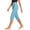 38# Sky Blue, variant on Petite Capri Pants for Women Dressy Pull On Pants Slim Fit High Waist with Pockets Stretch Gaucho Casual Work Pants Dark Blue XL