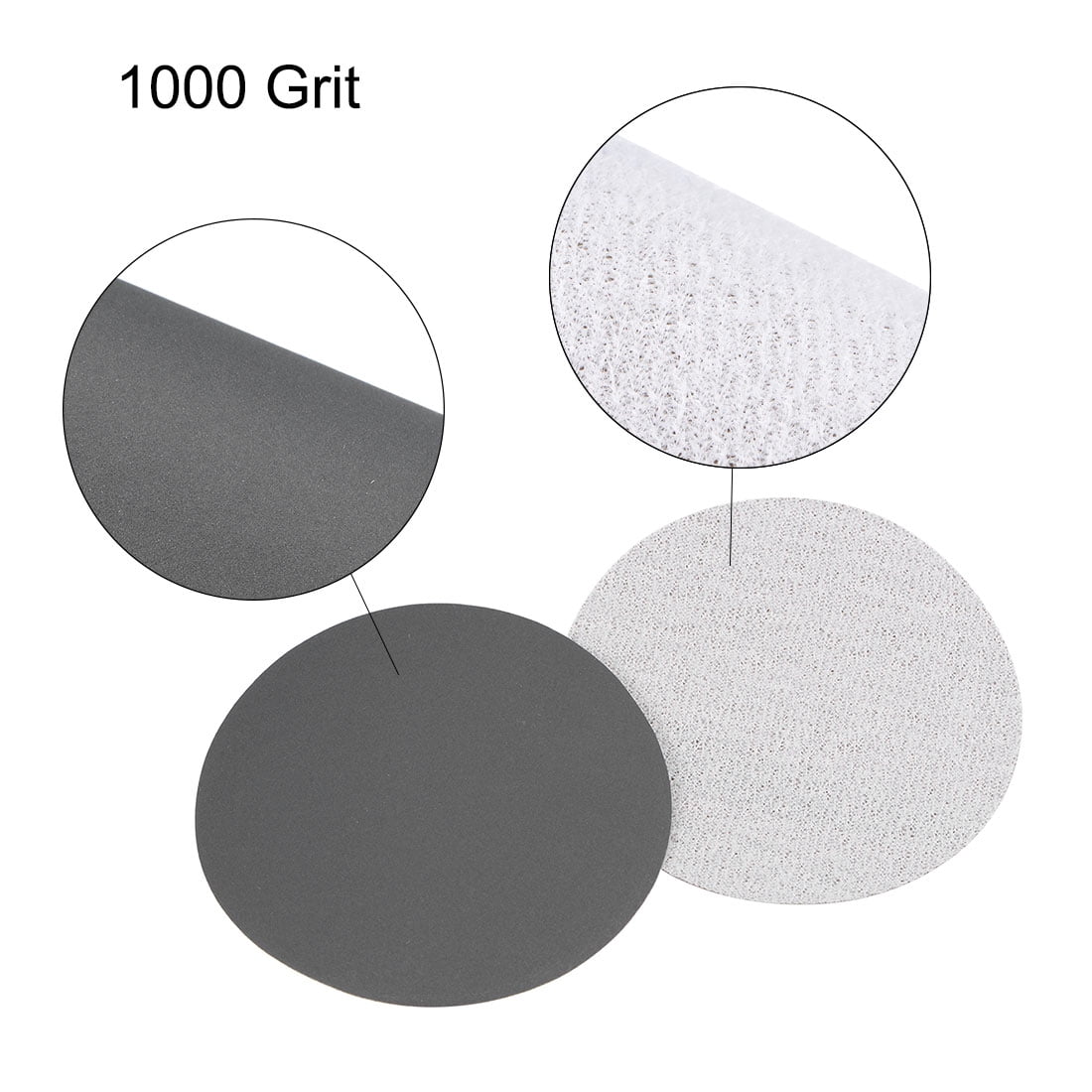 Unique Bargains 3" 1000 Grit Silicon Carbide Hook and Loop Sanding Disc 10 Pack