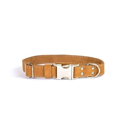 UPC: 0691054808911 | Euro-Dog 691054808911 Luxury Soft Leather Quick – Release Collar  Tan – Medium