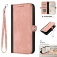 thumbnail image 1 of Feishell Compatible for iPhone 13 Pro Max Wallet Case, Premium PU Leather Wrist Strap Handbag Magnetic Clasp Soft Silicone Shockproof Flip Case with Card Slots Kickstand Folio Phone Cover,Pink, 1 of 7
