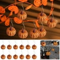 thumbnail image 2 of JoyMoreHome 12pcs Mini Artificial Pumpkins for Thanksgiving Fall Harvest Hanging Decorations, Hanging Pumpkin Ornament Foam Pumpkin, Glitter Small Pumpkins Party Decoration Props Dining Table Decor, 2 of 8