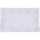 thumbnail image 1 of Tapetes de papel de encaje blanco de 30 x 40 cm, rectangulares, desechables, para bodas, cumpleaños, pasteles, postres y vajilla., 1 of 5