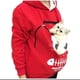 thumbnail image 1 of Sweatshirt Cat Lovers Hoodie Kangaroo Dog Pet Paw Pullovers Cuddle Pouch Sweatshirt Pocket Animal Ear Hooded High Quality zhangyuxiang LED, 1 of 2