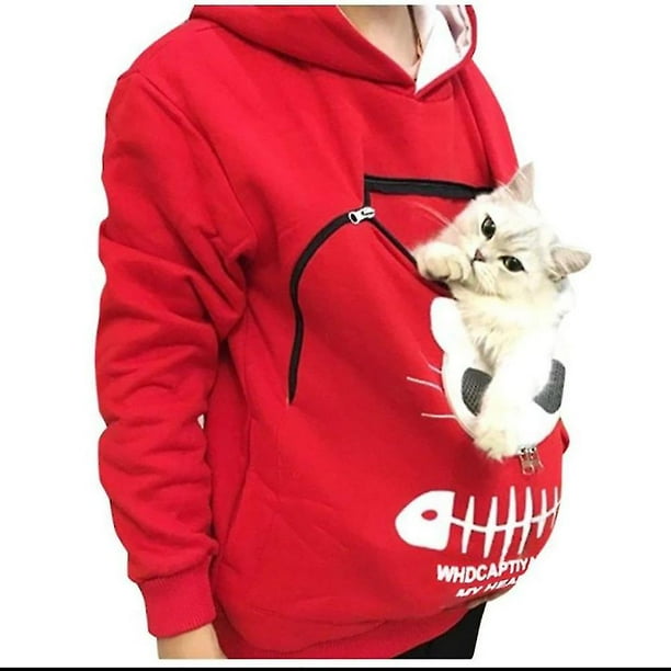 Sweatshirt Cat Lovers Hoodie Kangaroo Dog Pet Paw Pullovers Cuddle Pouch Sweatshirt Pocket Animal Ear Hooded High Quality zhangyuxiang LED