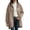 #07 Khaki 【Mix, Match & Rotate: Stock Up on Daily Colors】, variant on Women's Oversized Loose Fit Zip Up Hooded Hoodie Coat Mid Length Jacket with Pockets Comfy Soft Cozy Casual Daily Wear Outerwear | CSEONE,Army Green L