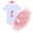 Pink, variant on FYMNSI Newborn Girl Clothes First Birthday Outfit Girls Short Sleeve Blue Tutu Princess Dress for Baby 1st Birthday