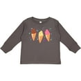 thumbnail image 3 of Inktastic Ice Cream Trio with Sprinkles Boys or Girls Long Sleeve Toddler T-Shirt, 3 of 5