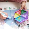 thumbnail image 2 of Kits de Bandejas de Pintura de Diamante de de 6 Rejillas, Placa de Perforación Hexagonal de Gran Capacidad, Bolígrafo de Pintura de Diamante, Punto de Artístico,A, 2 of 5