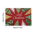 thumbnail image 3 of Outdoor Christmas Decorations Christmas Tree Decorations, Linen Tree Print Placemat Outdoor Party Holiday Table Setting, 3 of 6