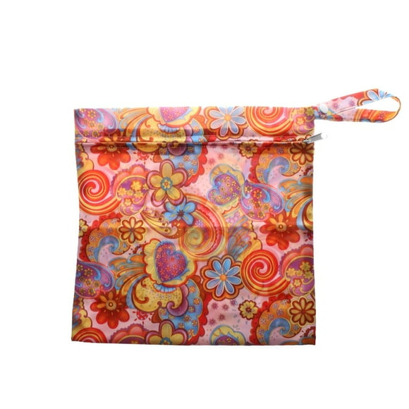 Pañal de bebé impermeable reutilizable húmedo y seco bolsa de pañales con cremallera bolsa 2 CUTICAT Bolsa de pañales de tela