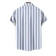 thumbnail image 5 of Mens Manga Corta Botón Abajo Camisas de Impresión Cuello Turndown Botón de Manga Corta Camisa 95% Poliéster 5% Spandex, Blusa Casual, 5 of 5