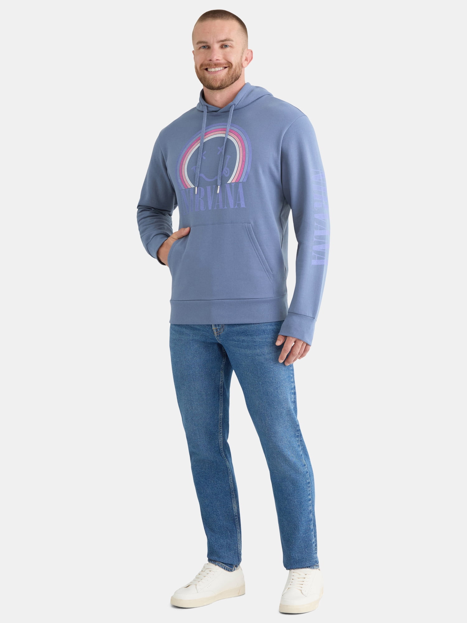 Nirvana Men's & Big Men's Pullover Hoodie Sweatshirt, Sizes XS-3XL