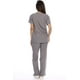 thumbnail image 3 of Conjuntos médicos para mujer, uniforme médico con seis bolsillos, cuello en V y pantalón cargo, 3 of 3