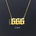 thumbnail image 2 of Stainless Steel Angel Number Necklace 111 222 333 444 555 666 777 888 999 For Women Men Lucky Number Chain Necklaces Jewelry, 2 of 5