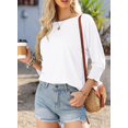thumbnail image 3 of Blusa Dokotoo White para mujer de manga corta a la moda 2024, 3 of 6
