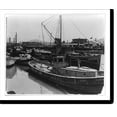 thumbnail image 2 of Historic Framed Print, Fleet of rum craft confiscated by Customs Service, lying at Government dock at San Fracisco, 17-7/8" x 21-7/8", 2 of 9