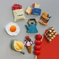 thumbnail image 3 of Oiur 3D Simulated Food Fridge Magnet Cartoon Fried Egg Durian Ice Cream Cone Tomato Bread Maker Coffee Mug Refrigerator Magnet Home Office Kitchen Decoration ,N, 3 of 8