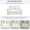 thumbnail image 6 of 3-in-1 Chenille Sleeper Sofa Bed with USB Ports and Cup Holders, 61" Convertible Pull Out Couch with Adjustable Backrest and Storage Rack, Modern Futon Sofa Loveseat for Living Room, Beige, 6 of 8