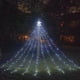 thumbnail image 1 of Lámpara LED de cascada con forma de estrella de cinco puntas, lámpara colgante para árbol de Navidad, lámpara de agua, lámpara decorativa para exteriores, lámpara solar con control remoto para patio, 1 of 6
