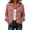 Pink, variant on Women's Corduroy Jacket Button Down Cropped Shacket with Flap Chest Pockets Casual Fall Lightweight Jackets