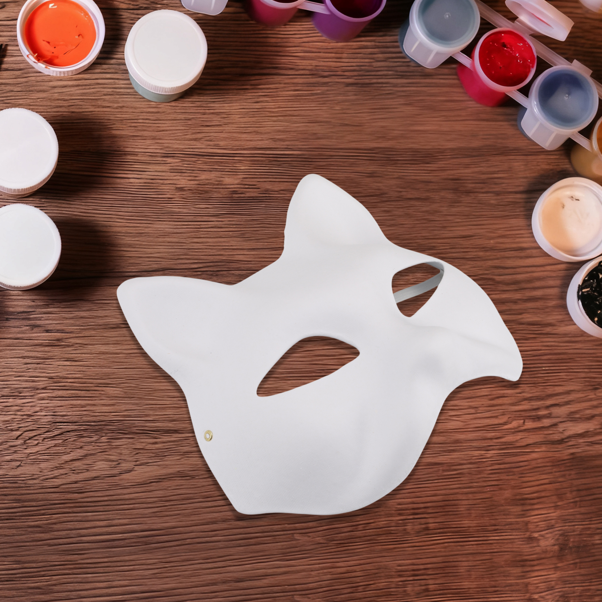 Unique Bargains 1 Pack Elegant Hand-Painted Party Mask White Pattern 16