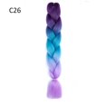 thumbnail image 2 of Soumake Synthetic Gradient Color Long Twist Braids Ponytail Hair Extension Cosplay Wig Practical, 2 of 8