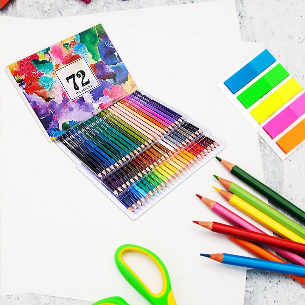 UNLLLL 72 Color Colored Pencils Set Brush Art Graffiti Pen Oily Colored Pencils, for Students and Office Workers