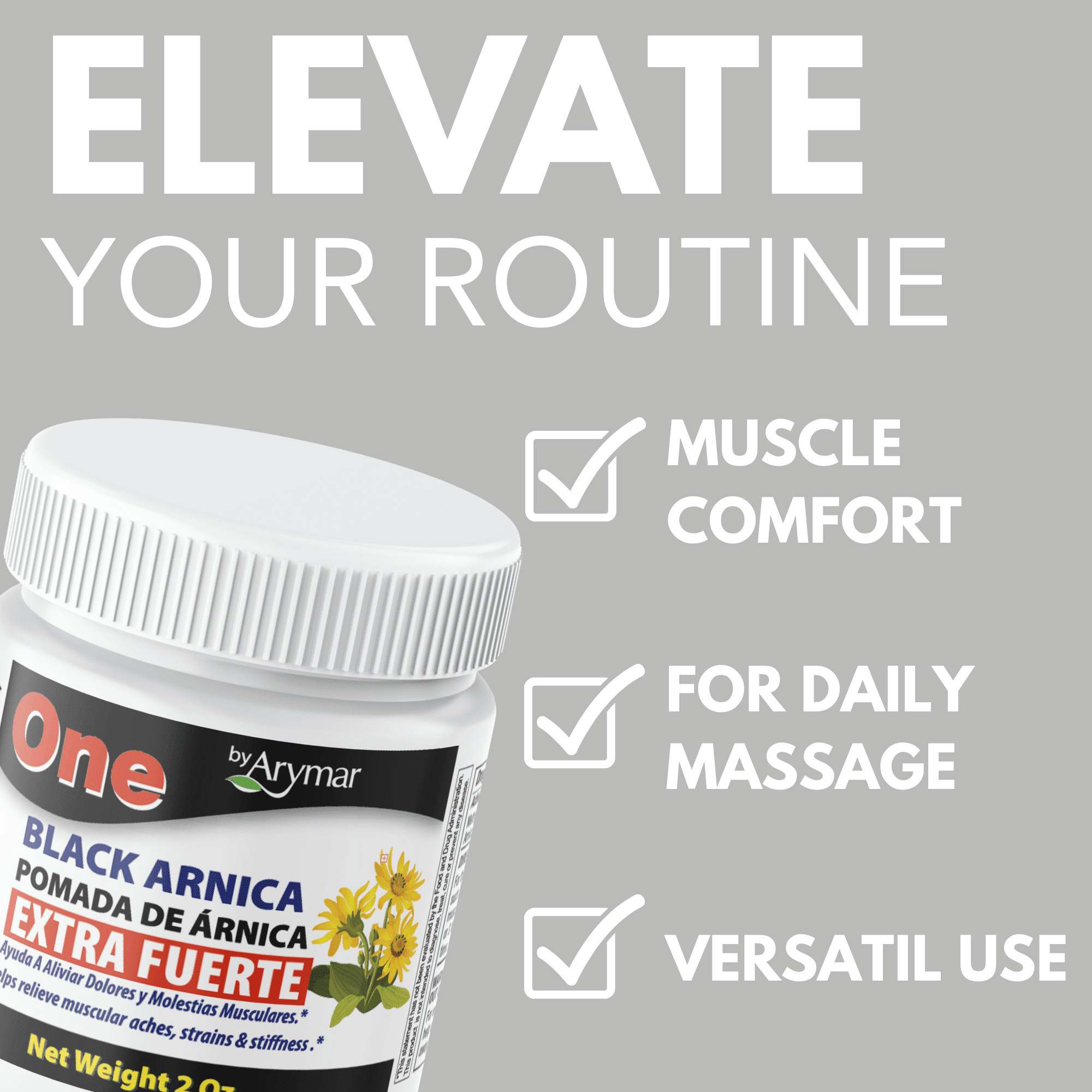 Arymar Arnica Salve Ointment, Pain Relieving Rub - 2 oz