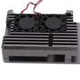 thumbnail image 3 of Aluminum Alloy Cooling Case Heat Dissipation Enclosure with Fan for Raspberry Pi 4 B ModelGrey, 3 of 5