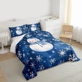 thumbnail image 3 of Castle Fairy Cute Snowman Full Size Comforter Sets 3-Piece for Female Men Women,Merry Christmas Bedding Comforter Set,Happy Winter Xmas Snowflakes Lightweight Bedding Sets,Microfiber Bedroom Decor, 3 of 8