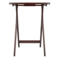 thumbnail image 3 of Winsome Alex 4-Piece Single Foldable Snack Tables, Walnut Finish, 3 of 10