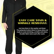 Natural Uniforms Long Sleeve Coverall 861 ( Black, XLarge )