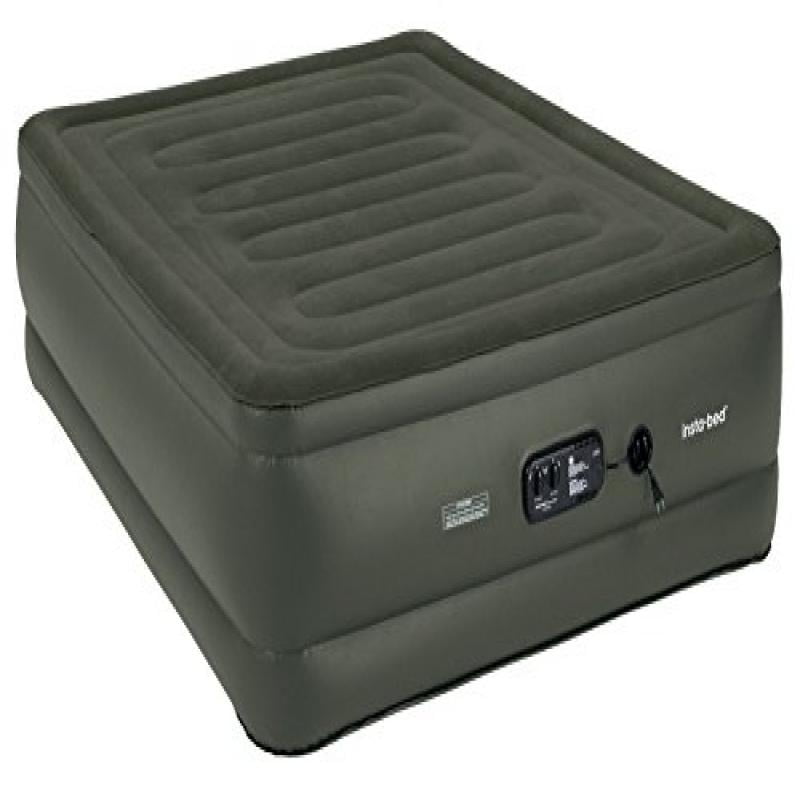 Insta-Bed Queen Raised Air Mattress with Sure Grip Bottom & Built-In Pump by