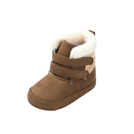 

Spring hue Toddler Infant Boys Girls Winter Snow Boots Warm Fleece Anti-Skid Soft Sole Bottom Plush Ankle Boots Crib Shoes