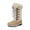 BEIGE/WHITE, variant on Women's Waterproof Mid-Calf Winter Outdoor Snow Boots