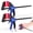 Blue, variant on 6" Mini Bar Clamps for Woodworking, One-Handed Clamp/Spreader, Light-Duty Screw-Change F Clamp with 50lbs Load Limit, 2PC