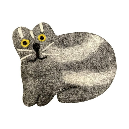 

Cute Handmade Cartoon Cup Holder Exquisite Shape Super Soft Animal Modeling Table Pad Decorative Cup Mat for Home