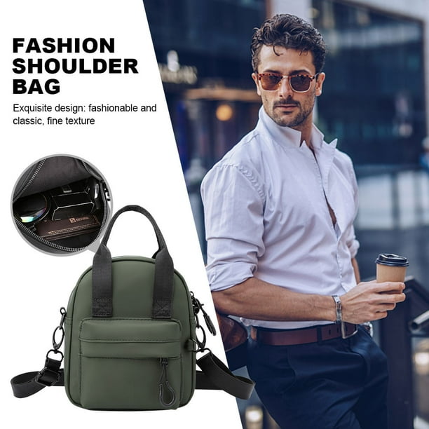 Bolso Mini bandolera para hombre bandolera bolso deportivo callejero verde militar Bodega Aurrera en linea