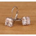 thumbnail image 5 of 3Ct Cushion Cut Simulated Diamond Women's Drop/Dangle Earrings 14K White Gold Plated Silver, 5 of 5