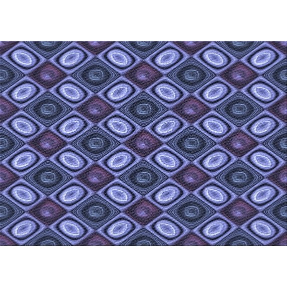 Ahgly Company Indoor Rectangle Patterned Light Slate Blue Area Rugs, 4' x 6'