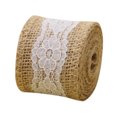 thumbnail image 1 of CAROOTU Rustic Burlap Lace Ribbon Roll for Burlap Decoration Wedding Party Decor Home Embellishment DIY, 1 of 7