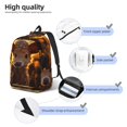 thumbnail image 4 of Yiaed Sunset Sunflower Cow Print Backpack, Premium Laptop Backpack, Travel Backpack for Women, Lightweight Backpacks, Comfortable Back Pack-Medium, 4 of 5
