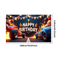 thumbnail image 2 of Racing Theme Banner Decorative Design Colorful Balloons Party Backdrop for Birthday Party Kids Celebration, 2 of 7